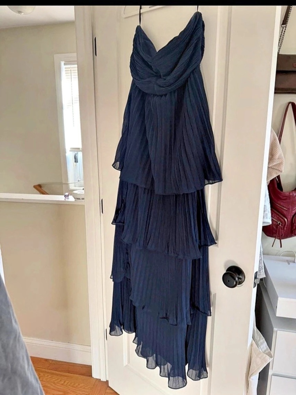 Lulu's Pleated Maxi Dress in Blue Size XL New with tags